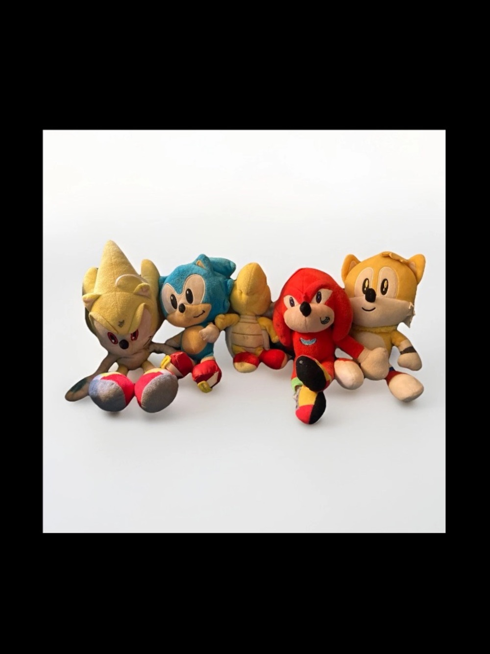 Nintendo Plush Set Featuring Blue, Red, Gold, Yellow Characters